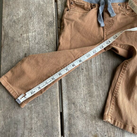 Cat & Jack Boys Jeans Size 2T Skinny Straight Elastic Waist Pull On Brown - Picture 7 of 7